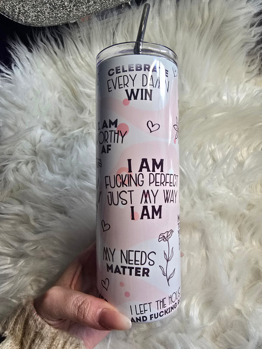 20 oz Tumbler Sweary Affirmation